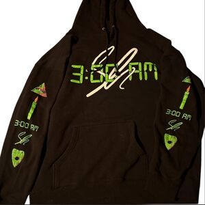 Black and Green Graphic Hoodie